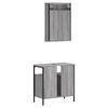 vidaXL Bathroom Furniture Set Gray Sonoma