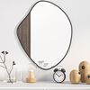 vidaXL Wall Mirror Black Glass, PVC Medium Wall mounting Wall Mirror