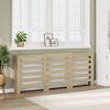 vidaXL Radiator Cover Sonoma Oak 80.7x8.5x32.9" Engineered Wood