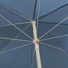 vidaXL Beach Parasol Blue Polyester Medium Tiltable Beach Parasol