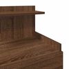 vidaXL Bedside Cabinet Brown Oak Engineered Wood 15.7x14.4x24.4 in