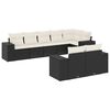 vidaXL Garden Sofa Set Black, Cream White