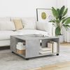 vidaXL Coffee Table Concrete Grey Engineered Wood 31.5 x 31.5 x 15.7 in