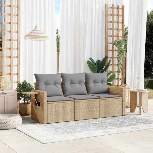 vidaXL Garden Sofa Set Beige