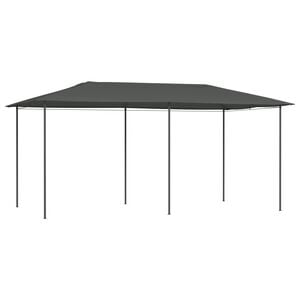 vidaXL Gazebo Anthracite Fabric Large Seats Many Gazebo Rectangular