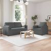 vidaXL Sofa 2 pcs Dark Grey