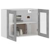 vidaXL Hanging Glass Cabinet Concrete Grey Engineered Wood Medium