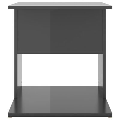 vidaXL Side Table High Gloss Gray 17.7"x17.7"x18.9" Engineered Wood