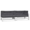 vidaXL Pallet Cushion Anthracite 100% polyester Water-resistant materials
