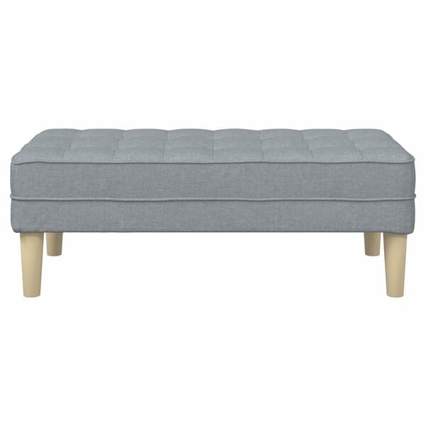 vidaXL Bench Light gray 113 x 57 x 39 cm fabric