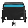 vidaXL Bike Trailer Black and Blue 99.2 lb Iron