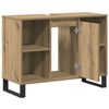vidaXL Bathroom Cabinet with Door Artisan Oak 31.50 x 12.99 x 23.62 in