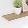 vidaXL Wall Shelf Set of 2 Oak and White Honeycomb MDF, metal frame