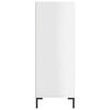 vidaXL Bookcase High gloss white Engineered wood, metal Medium Bookcase