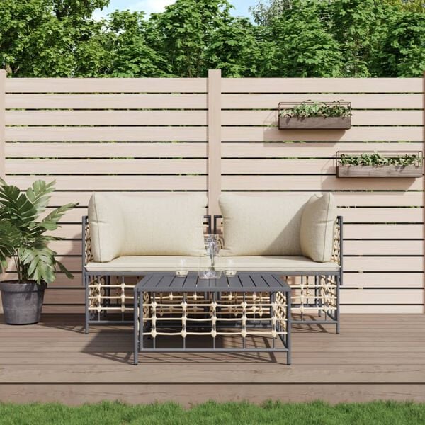 vidaXL Garden Lounge Set Anthracite