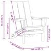 vidaXL Folding Adirondack Chair White 74.5 x 80.5 x 90cm HDPE
