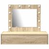vidaXL Dressing Table Brown 32.68 x 15.75 x 27.56 in Engineered Wood