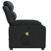 vidaXL Massage Recliner Chair Black Faux leather, metal, plywood Single