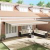 vidaXL Retractable Awning Beige 236.22" x 137.80" Polyester and Metal