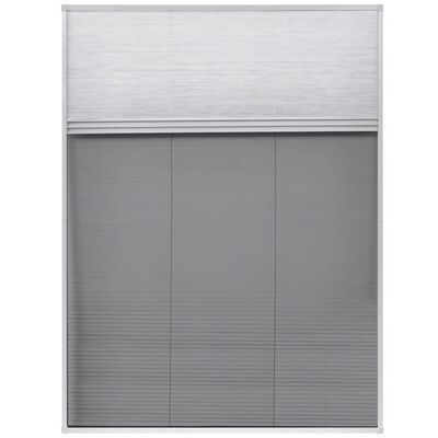 vidaXL Plisse Insect Screen for Window Aluminum 23.6"x31.5" with Shade