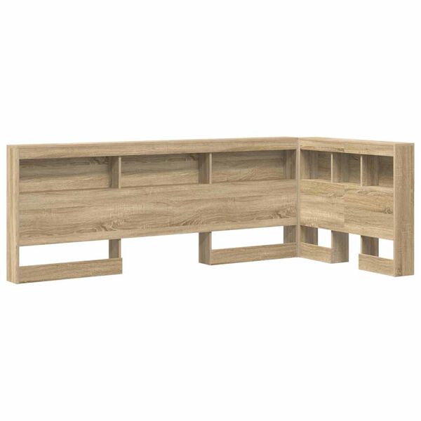 vidaXL Storage Headboard Sonoma Oak 35.43 in Engineered Wood