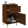 vidaXL Bedside Cabinet Set of 2 Brown Oak Engineered wood Standard