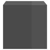vidaXL Wall Cabinet High gloss grey Engineered wood 14.6 in