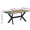 vidaXL Dining Table Multicolour, Black
