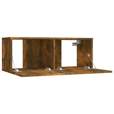 vidaXL TV Cabinet Smoked Oak 31.5"x11.8"x11.8" Engineered Wood