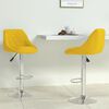 vidaXL Bar Stool Set of 2 Mustard yellow