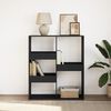 vidaXL Book Cabinet Black Engineered Wood Medium Book Cabinet