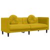 vidaXL Sofa Set Yellow Velvet (100% polyester), plywood, solid wood Medium