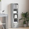 vidaXL Bookcase Grey Sonoma Engineered Wood Medium Bookcase