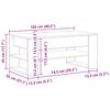 vidaXL Coffee Table artisan oak 102 x 55 x 45 cm Engineered wood