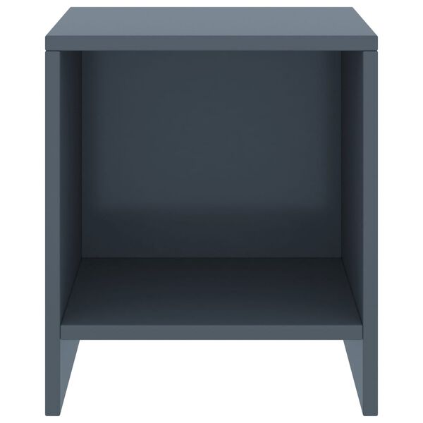 vidaXL Bedside Cabinet Set of 2 Light Grey Solid Pine Wood Small