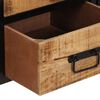 vidaXL Highboard Natural wood grain Solid rough mango wood and iron