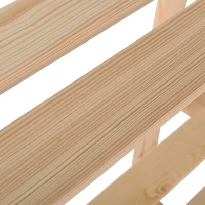 vidaXL 3-Tier Storage Rack 31.5"x11.2"x35.4" Solid Wood Pine