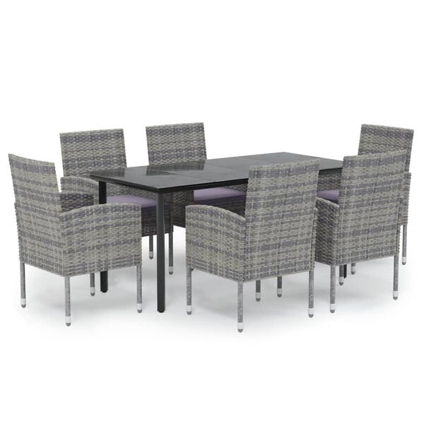 vidaXL Garden Dining Set Anthracite, Dark Grey