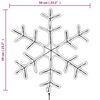 vidaXL Christmas Snowflake Figure Set of 3 Warm White PVC, Steel 23.2 in