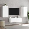 vidaXL TV Wall Cabinet White Engineered wood Medium Wall mounting