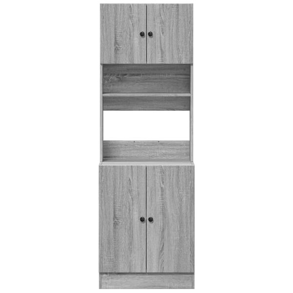 vidaXL Kitchen Cabinet Gray Sonoma 23.6"x19.7"x70.9" Engineered Wood