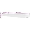vidaXL Wall Rack Set of 4 White MDF with matte finish 23.6 in