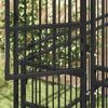 vidaXL Dog Kennel Black Powder-coated steel 59.5 sq ft Durable