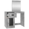 vidaXL Dressing Table Concrete Gray Engineered wood Medium