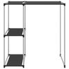 vidaXL Storage Rack Black Iron and non-woven fabric (100% polyester)