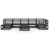 vidaXL Garden Lounge Set Black Solid pinewood Modular Garden Lounge Set