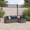 vidaXL Patio Lounge Set Set of 4 Grey