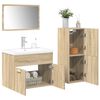 vidaXL Bathroom Furniture Set Sonoma oak Engineered wood