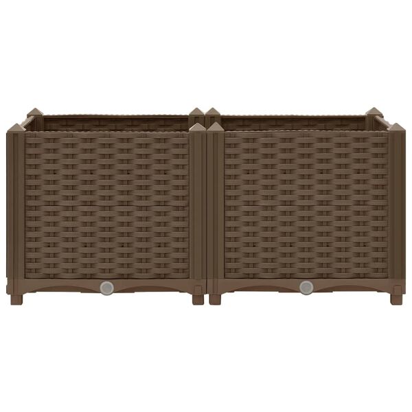 vidaXL Raised Bed Brown Polypropylene Medium Durable Raised Bed
