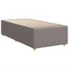 vidaXL Bed Frame Taupe Polyester, Plywood, Engineered Wood Twin Durable